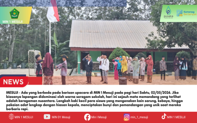 Peringati Hardiknas, MIN 1 Mesuji Tampil Berbalut Busana Adat Tradisional