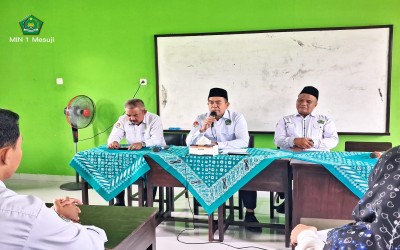 Transformasi Pendidikan Madrasah, Kakankemenag dan Kasi Pendis Mesuji Tinjau Langsung Ujian Madrasah di MIN 1 Mesuji